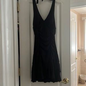 Black sparkly halter dress